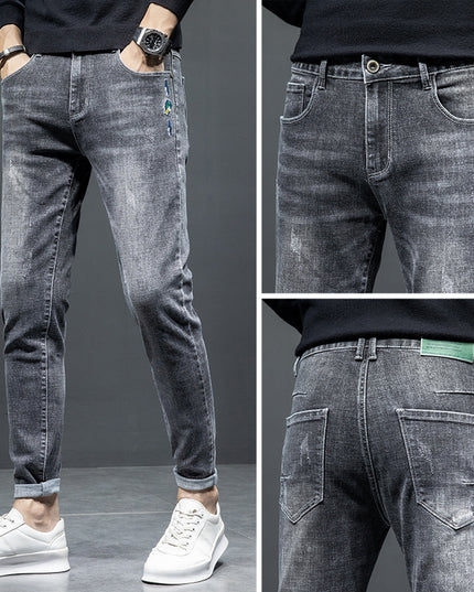Autumn Men's Jeans Slim Feet