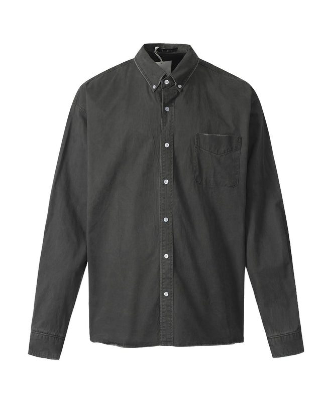 American Retro Solid Color Shirt Autumn