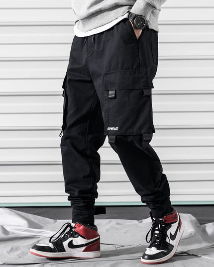 Multi-pocket handsome outdoor loose men's overalls