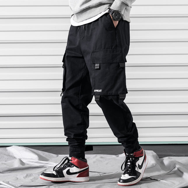 Multi-pocket handsome outdoor loose men's overalls