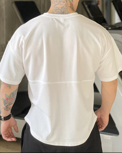 Muscle Fitness Shirt Men's Sports Short Sleeve Loose Breathable T-shirt