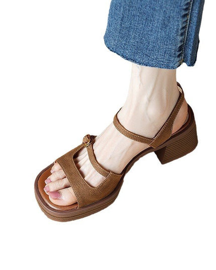 Open Toe Square Toe Women's Commuter Out Retro Platform Sandals