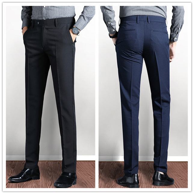 Youth Slim Straight Four-Sided Stretch Trousers