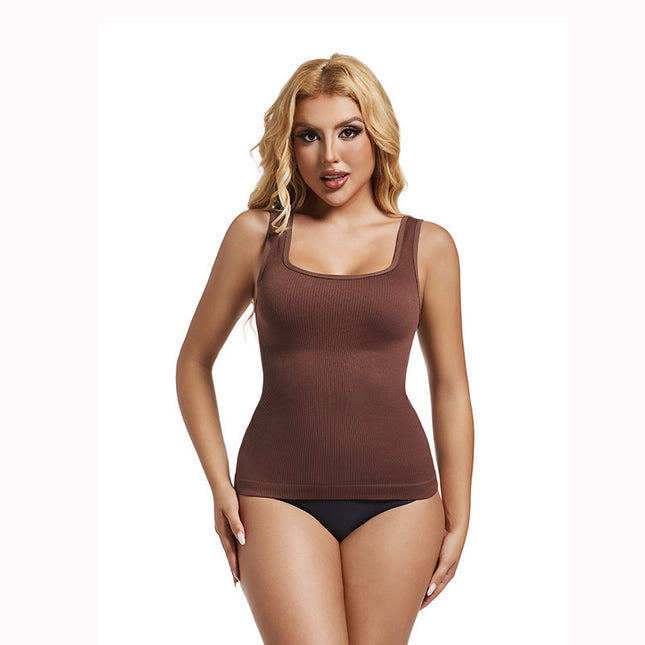 Seamless Square Collar Seamless Waist Waist Shaping Thread Lengthened Vest