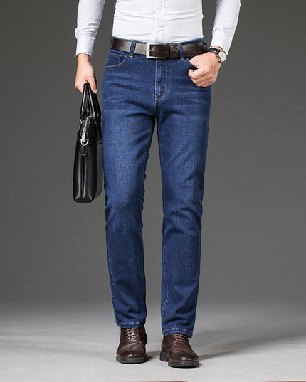 New Men's Jeans Plus Size Stretch Straight Leg