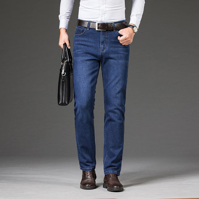 New Men's Jeans Plus Size Stretch Straight Leg