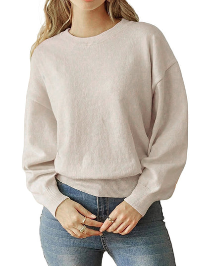 Fashion Casual Round Neck Long Sleeve Women's Sweater