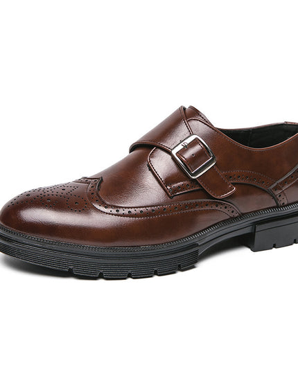 Youth Leather Shoes Breathable One Pedal Men's Business Casual