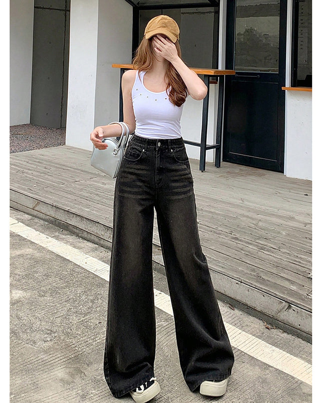 Retro Wide Leg Jeans Women's Fashion Brand