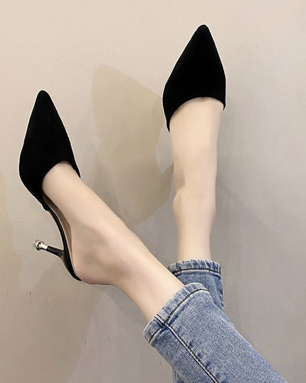 High Heels Women's Stiletto Toe Box Half Slippers