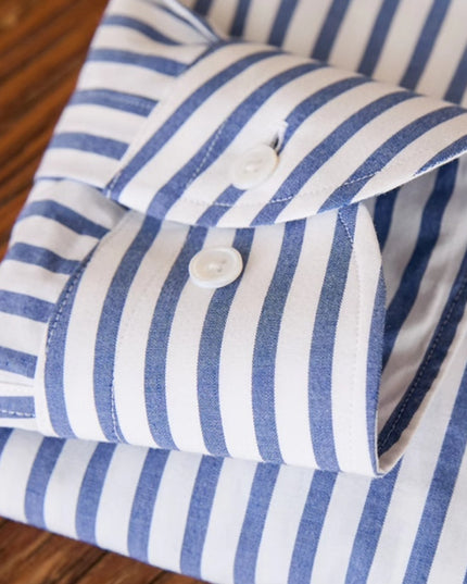 Commuter Cotton Striped Slim Shirt