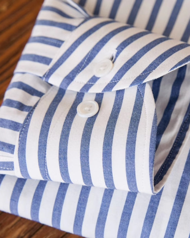 Commuter Cotton Striped Slim Shirt