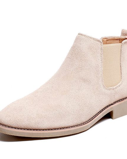 Men's pointed toe suede frosted Martin boots