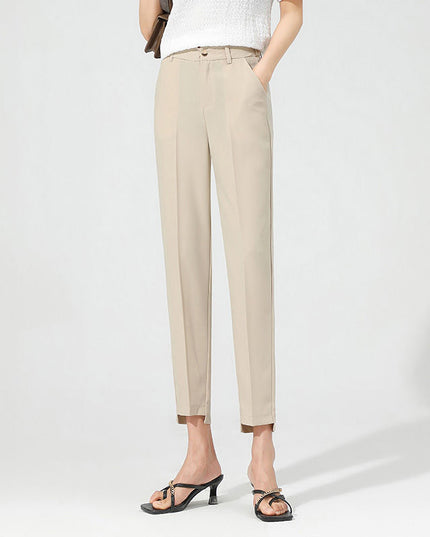 Cropped Harem Suit Pants Women's Loose Casual Cigarette Pants