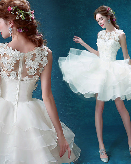 new bridesmaid dress, bride wedding short dress, toast, annual dress, presided over the performance