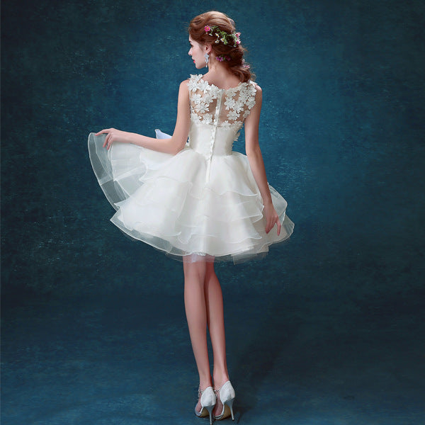 new bridesmaid dress, bride wedding short dress, toast, annual dress, presided over the performance