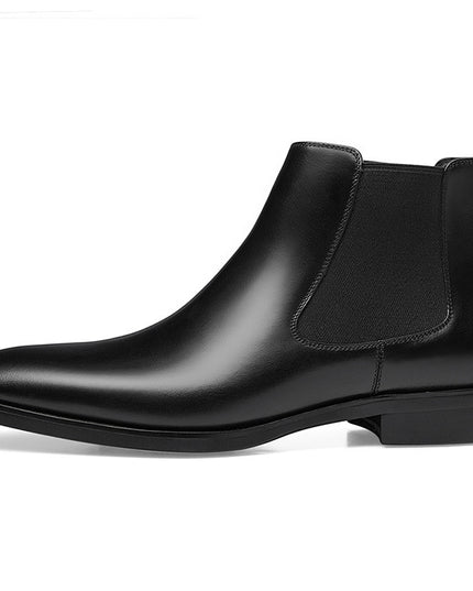 British square head carved ankle boots