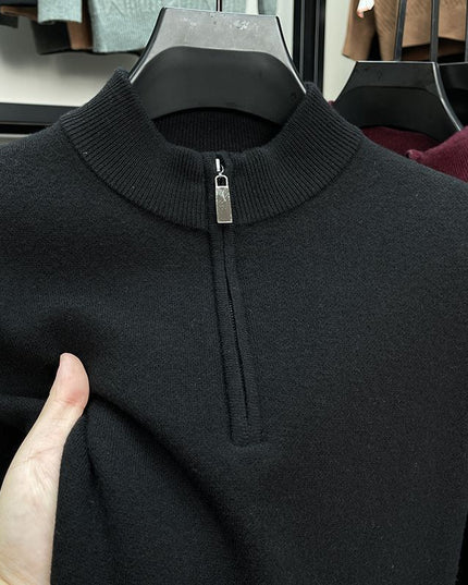 Casual Half Zipper Thermal Knitwear Coat