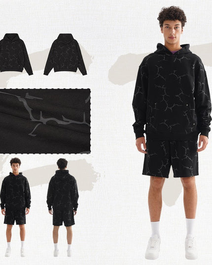 Men's Rivet Hooded Cotton Sweater