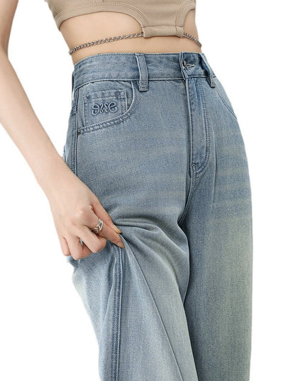 High Waist Straight-leg Wide-leg Pants