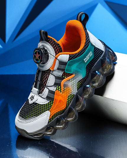 Boys' Hollow Mesh Surface Breathable Leisure Sports Soft Bottom Running Shoes