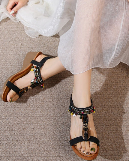 Rhinestone Sandals Korean Style Platform Wedge Women's Shoes