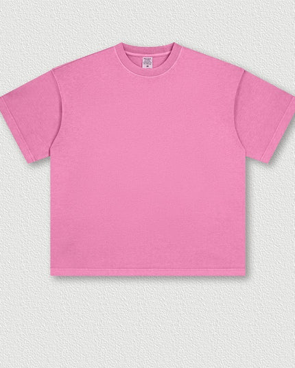Heavy Washed Solid Color Short Sleeve Men And Women Same Style