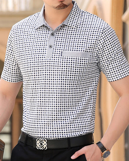 Summer Middle Aged Men's Short Sleeve T Shirt
