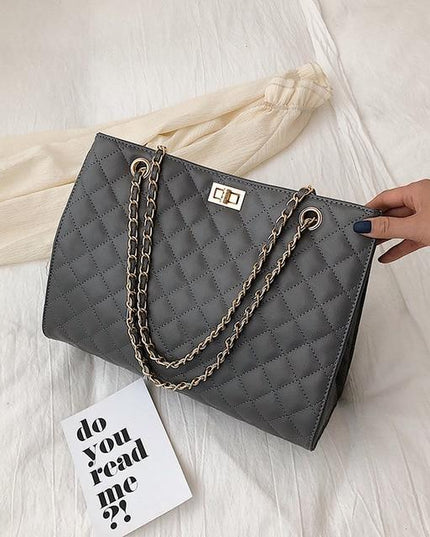 Rhombic Chain One Shoulder Messenger Big Bag