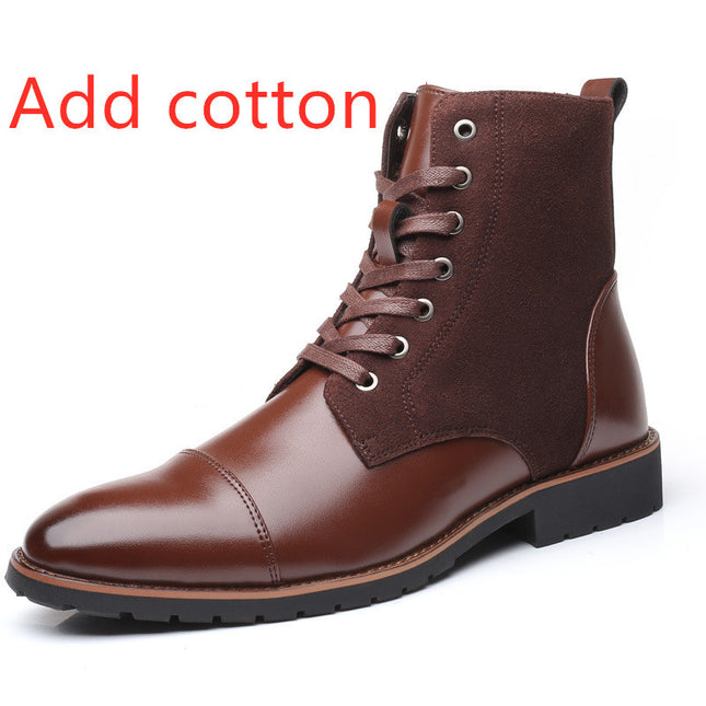 Pointed and velvet warm Martin boots
