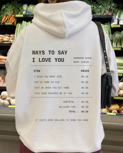 Letter Print Drop-shoulder Sleeve Hoodie Sweater