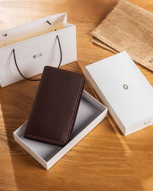 Diy Handmade Material Bag Cowhide Men's Long Wallet