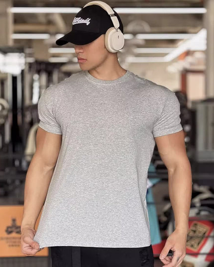 Sports Fitness Clothes Closed Short-sleeved T-shirt Men