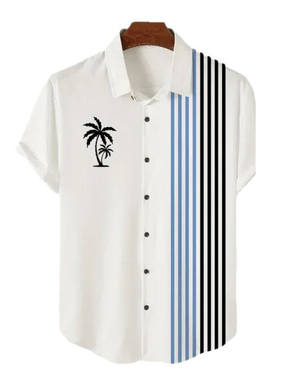 Hawaiian Men's Summer 3D Printed Short-sleeved Shirt