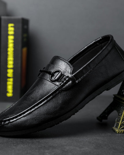 Casual Men's Solid Color Synthetic Leather Shoes