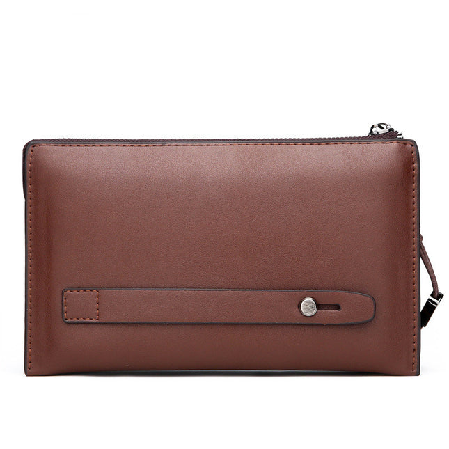 Fashion Wallet Men's Long Zipper Business Handbag Soft Leather