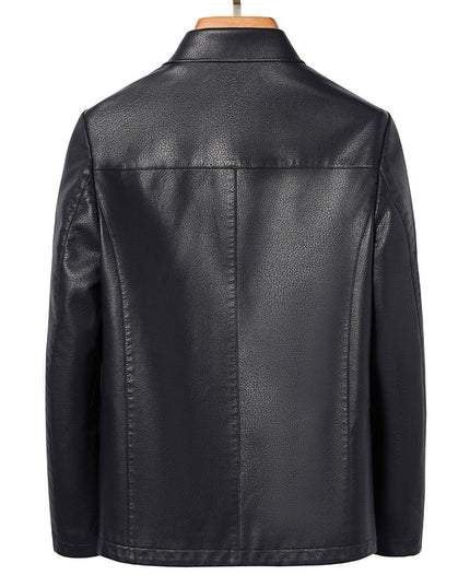 Lapel Ecological Real Leather Clothes Coat Leather Jacket Men