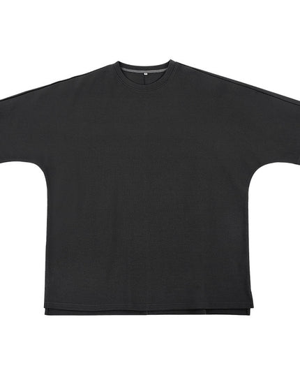 Air Cotton Plus Size 280g Loose T-shirt With Sleeves