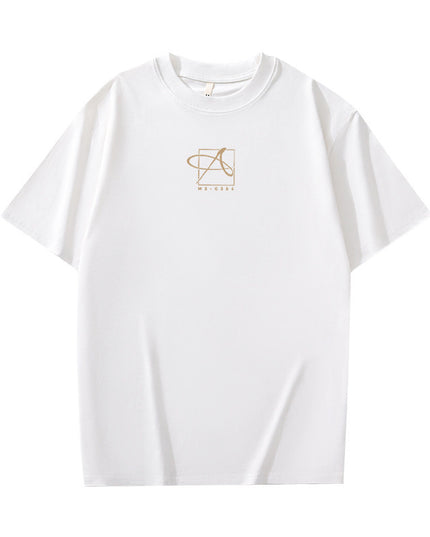 Men's Heavy Short-sleeved Loose Cotton Half Sleeves Top