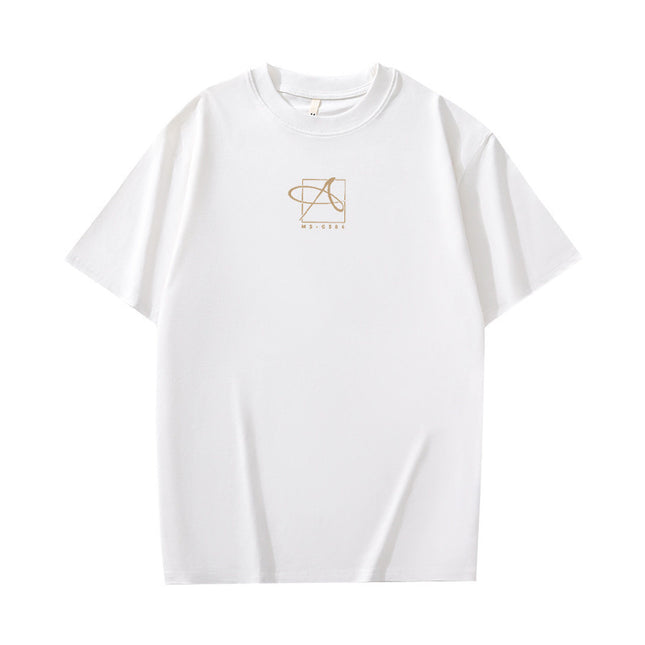 Men's Heavy Short-sleeved Loose Cotton Half Sleeves Top