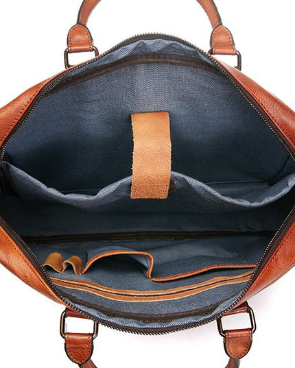 Skeleton-Skin Genuine Leather High-Grade Briefcase | Ultra-Light & Durable