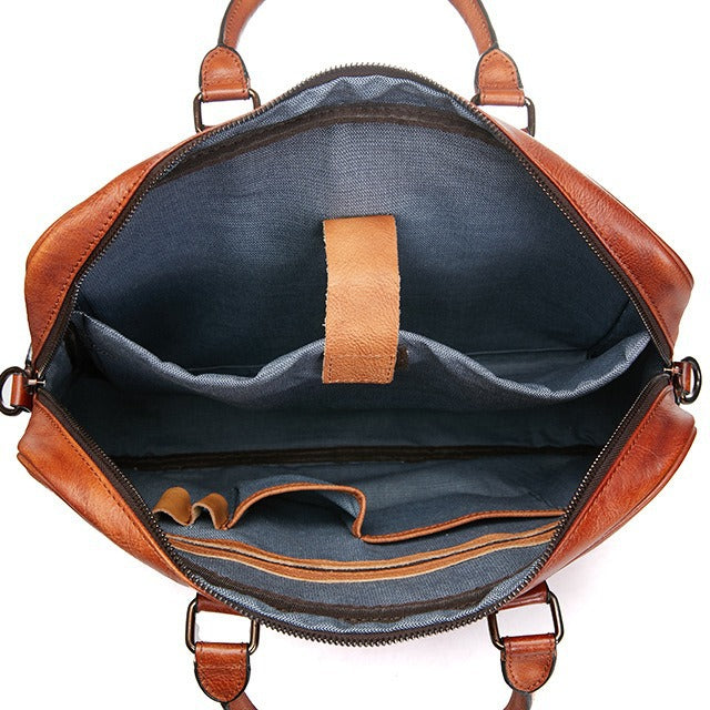 Skeleton-Skin Genuine Leather High-Grade Briefcase | Ultra-Light & Durable