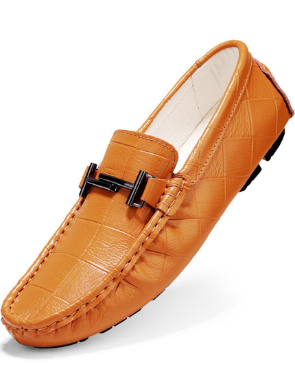 Casual Leather Shoes British Large Size Breathable Men's Peas Shoes