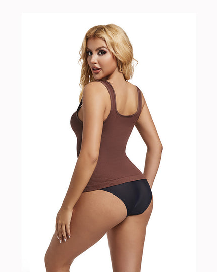 Seamless Square Collar Seamless Waist Waist Shaping Thread Lengthened Vest