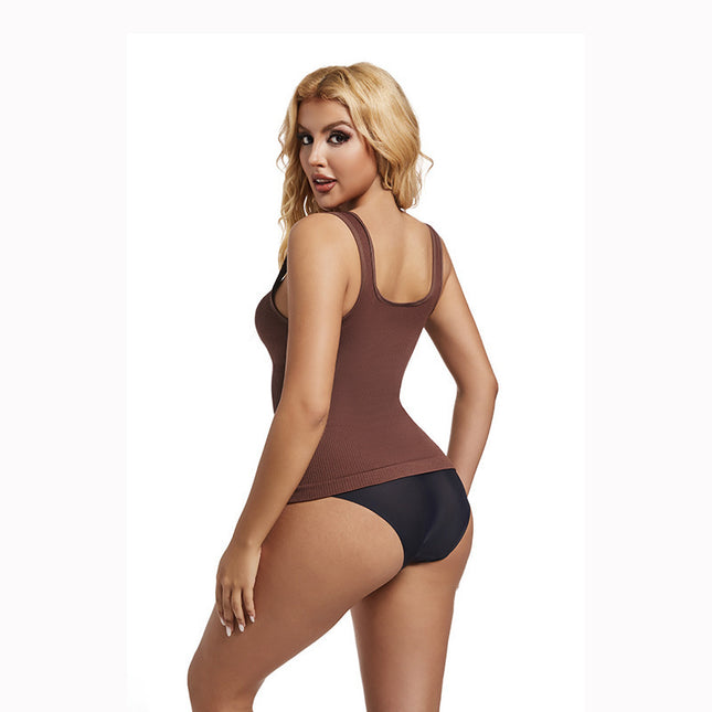 Seamless Square Collar Seamless Waist Waist Shaping Thread Lengthened Vest