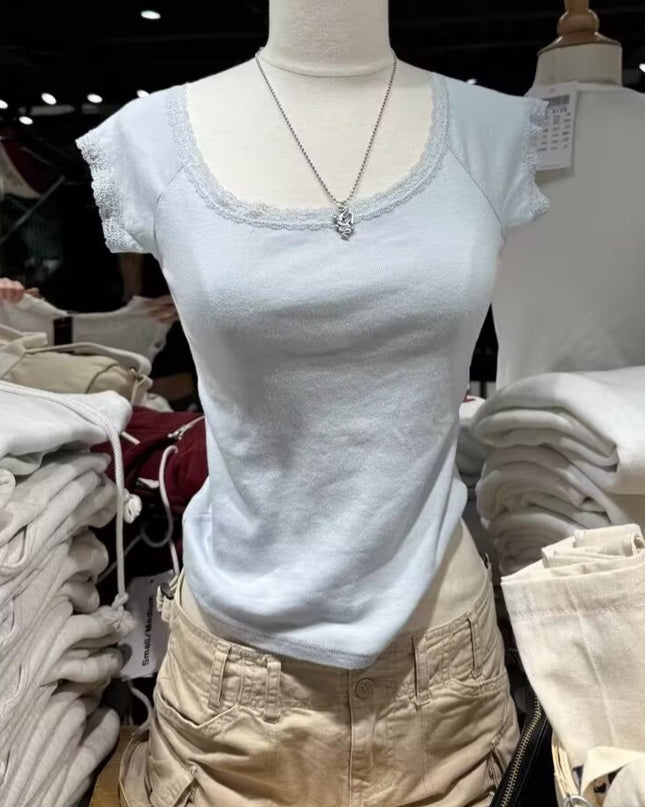 Ballet Pure Desire Wind Short Sleeve T-shirt Top