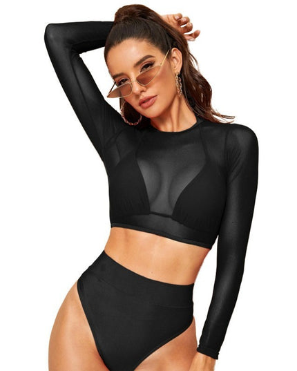 New European And American Split Swimsuit Mesh Bikini