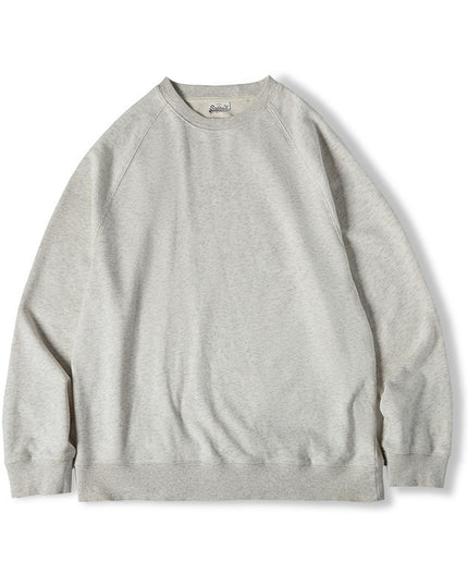 Retro Washed Heavy Looped Fabric Round Neck Sweater