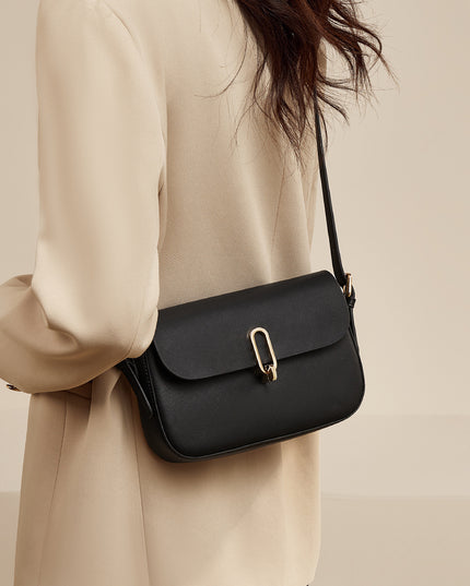 Two-layer Cowhide Genuine Leather Square Shoulder Messenger Bag