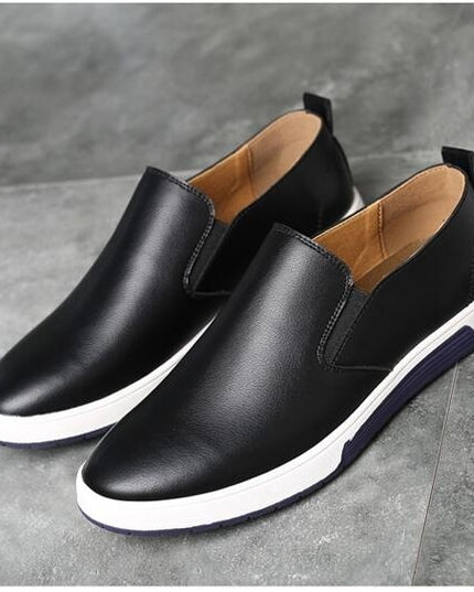 Winter Men Leather Boots Loafers Fashion Warm Cotton Brand Ankle Lace Up Shoes Footwear